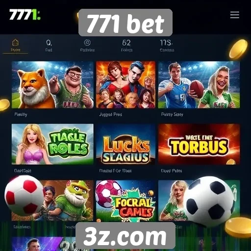 Diversidade de jogos disponíveis na plataforma 771 bet