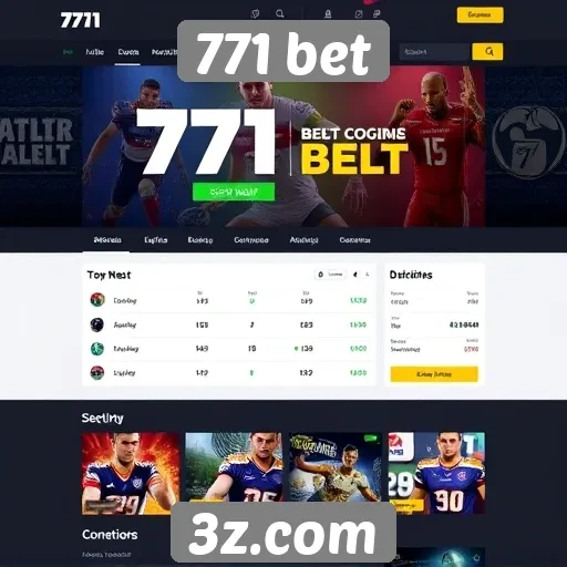 Avaliação da interface do site 771 bet